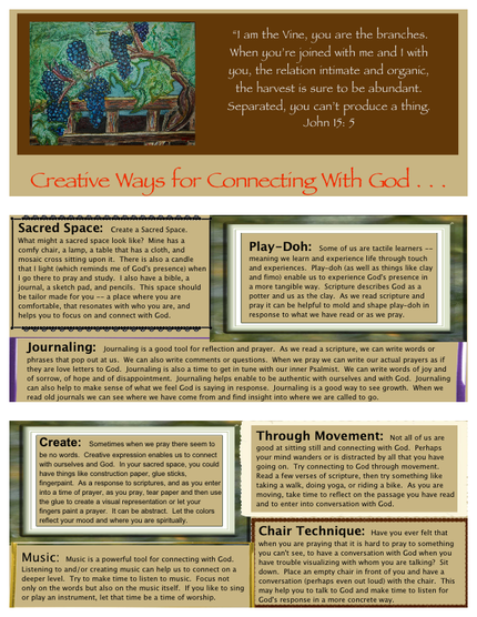 Creative Ways for Connecting With God